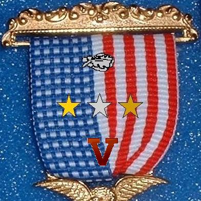 GAF Medal with Commander's Citation, 16 Stars of Merit and Veterans V Device